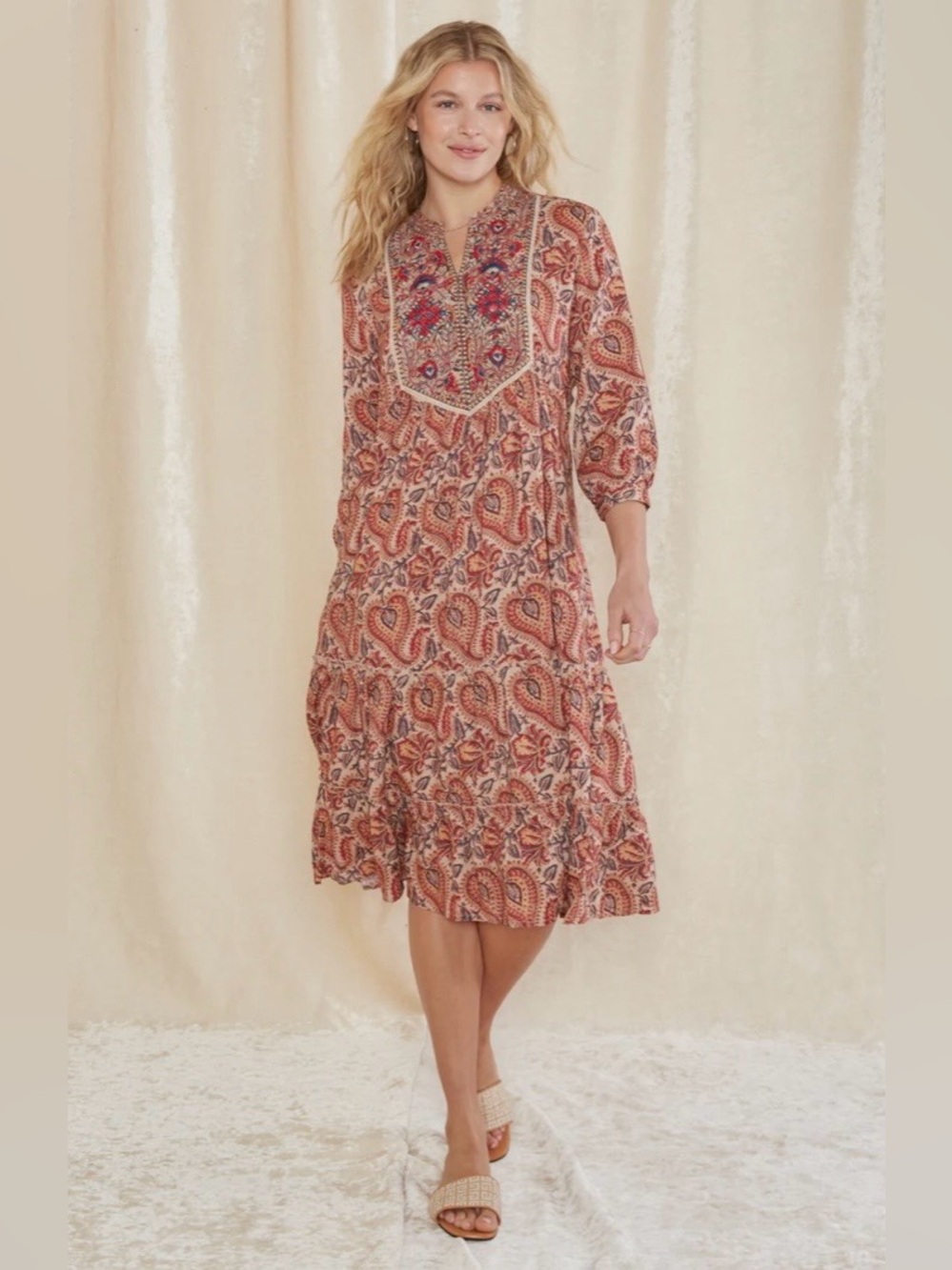 RAGA Anthropologie Naya Midi Boho Dress✨$298 NWT Sz M